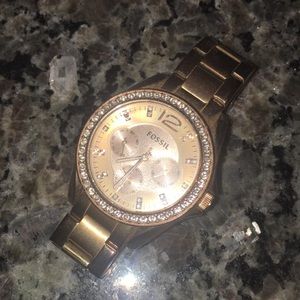 Rose Gold Fossil Watch
